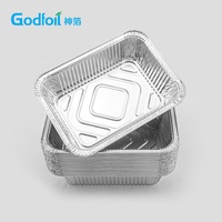 Boîte en aluminium de grande capacité 2080 ml, robuste, de qualité alimentaire, plateau de cuisson en aluminium, emballage jetable pour plats à emporter, récipient en aluminium