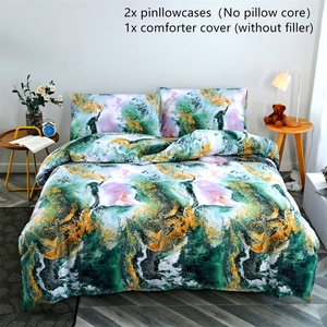 Sábana de cama OEM, funda de edredón, estampado botánico, flor, microfibra, juego de funda de edredón, colcha ajustada, juegos de cama - Product Image 5