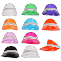 Casquette de soleil en PVC pour sports de plage, cyclisme, voyages, avec impression de logo personnalisé