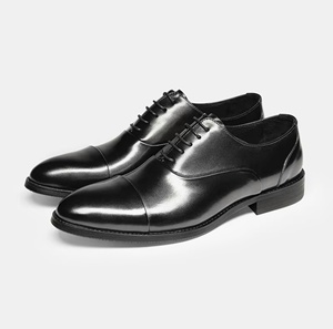 Chaussures Oxford pour hommes en cuir véritable, à bout fermé, imperméables, antidérapantes, légères, pour le bureau, couleur Evergreen - Product Image 4