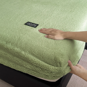 Chất Lượng Cao Sang Trọng Sữa Nhung In Bộ Đồ Giường Đặt Hot Sang Trọng Được Trang Bị Tấm Khăn Trải Giường Nệm Bảo Vệ Hot Sang Trọng - Product Image 3