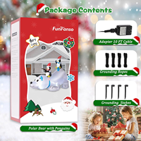 Ours polaire et pingouins gonflables de 7 pieds avec éclairage LED, décoration de Noël gonflable pour la cour, la pelouse, les fêtes en plein air, la maison