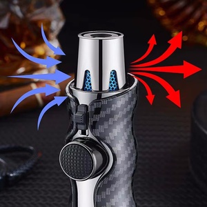 Encendedor de soplete de Metal personalizado de diseño moderno al por mayor para cigarros, cocina, encendedor de soplete de barbacoa recargable de Gas culinario - Product Image 3