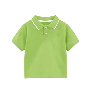 เสื้อโปโลเด็กชาย แขนสั้น ผ้าฝ้ายเนื้อนุ่ม ทรงหลวม ไหล่ตก - Product Image 1