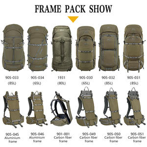 Sac à dos de chasse Gaf 65L en nylon avec bretelles réglables, cadre en fibre de carbone, pour sports de plein air, unisexe, vert Ranger - Product Image 1