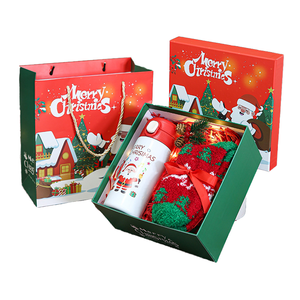 Ornement traditionnel Design noël tasse en céramique ensemble classique père noël tasse à café écharpe gants pour la maison cadeau <span class=keywords><strong>de</strong></span> fête - Product Image 1