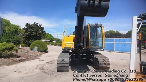 Excavatrice Volvo d'occasion 210 BL 21 tonnes Matériel de construction avec moteur central et composants de pompe Excavatrice sur pneus 210blc - Product Image 5