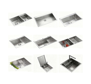 Évier de cuisine encastrable à cuve unique profonde en acier inoxydable 304 fait main, surface noire nano, anti-bruit, directement de l'usine OEM - Product Image 5