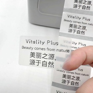 Étiquettes autocollantes thermiques transparentes 80 mm x 50 mm, imperméables, avec logo personnalisé, pour DIY, noms, prix, promotions, gratuites - Product Image 4