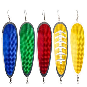 Señuelos de pesca de acero inoxidable de 11 pulgadas, señuelos para lubina, cebo de fondo para pesca con señuelos, con patrón de lentejuelas - Product Image 1