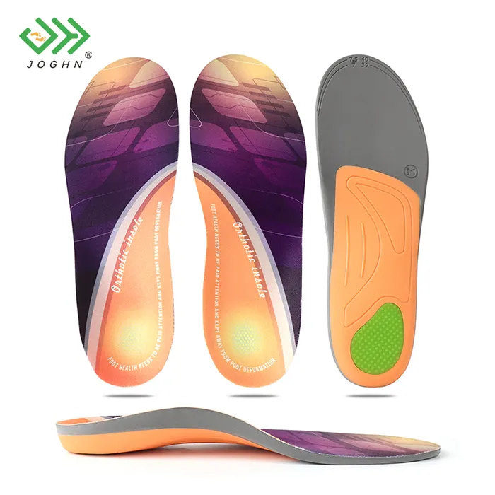 JOGHN Palmilhas Corretivas Padded Foot Arch Wraps Plantar Fasciitis Orthopedic Support Insoles For High Arches Ortopedic Insoles