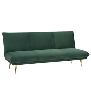 Ghế sofa giường gấp 3 chỗ ngồi hiện đại màu xanh nhung dành cho phòng khách, phòng ngủ, khách sạn hoặc căn hộ, khung kim loại, chất liệu vải <span class=keywords><strong>futon</strong></span> - Product Image 1