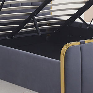 Modern Luxury Large <b>Storage</b> Upholstered Platform <b>Bed</b> Soft Wooden <b>Bed</b> Frame <b>with</b> Lift-Up Feature - Product Image 4