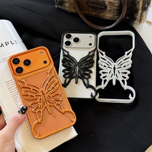 Funda de Teléfono Creativa con Diseño de Mariposa, sin Marco, Hueca, para iPhone 11 12 13 14 15 16 17 Pro Max, Transpirable, Rígida, Delgada, de PC - Product Image 3