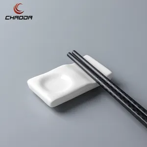 Wholesale round shape Kitchen Tableware Ceramic Chopsticks Stand Chopsticks Rest Spoons Holder