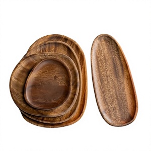 Premium Handmade <b>Wood</b> <b>Round</b> Classic Design Dishwasher Safe Durable Serving Plate AZ ENTERPRISES AZE-486 - Product Image 6