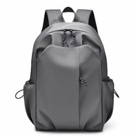 Ransel Geometris Unisex Canggih Kapasitas Besar Tahan Air Bahan Oxford Penutup Ritsleting Sabuk Bantalan Udara USB untuk Perjalanan