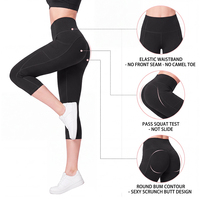 Leggings de yoga taille haute pour femmes grandes tailles avec poches, capris de fitness extensibles à effet ventre plat, personnalisables