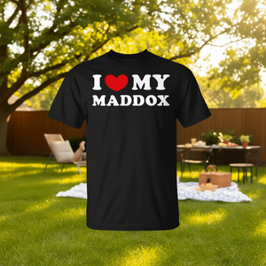 Camiseta I Love My Maddox, color negro, unisex, talla para adultos - Product Image 3
