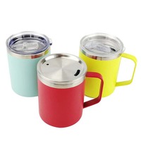 Termo de vacío de 14oz, taza térmica de viaje para cerveza, de acero inoxidable, personalizada, para acampar
