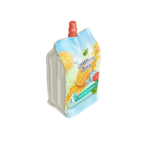 Sac d'emballage de yaourt en purée de jus en plastique personnalisé Doypack sac d'emballage de liquide alimentaire pour aliments pour bébés 500ml pochette à bec à fond plat blanc