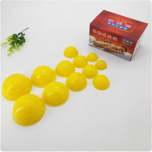 Silicone Cupping <b>Set</b> 12 Cups Yellow Body <b>Massage</b> Therapy Home Use - Product Image 1