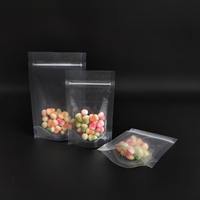 9x14cm Transparent Stockage Stand up Pouch Zip Lock clair Sac d'emballage en plastique Snack Food Bottom Gusset Bags