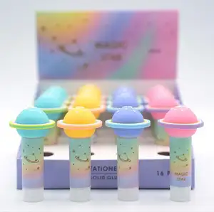 Rainbow planet glue stick school study office use solid glue