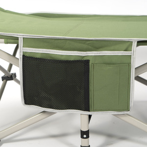 Lit de <span class=keywords><strong>camping</strong></span> portable de bureau extérieur 2024, lit simple avec poche latérale, couleur personnalisée, lit de <span class=keywords><strong>camping</strong></span> pliable - Product Image 3