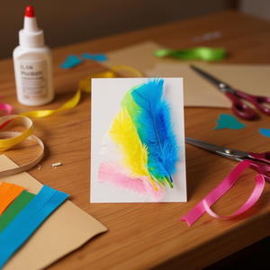 ILAN Pluma 14Cm Multicolor 6Pc Decorazione con piume artigianali - Product Image 3