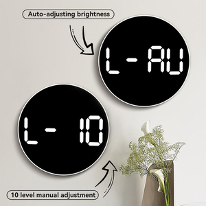 Grande <span class=keywords><strong>Orologio</strong></span> da <span class=keywords><strong>Parete</strong></span> Digitale LED Intelligente con Pannello Funzionale Personalizzabile per Soggiorno e Chiesa - Product Image 3