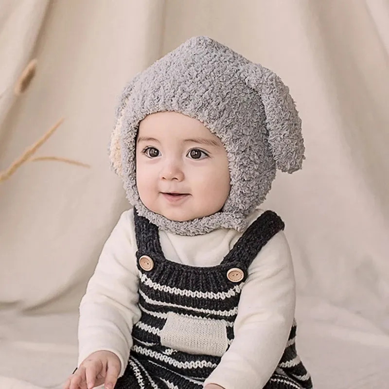 Baby Winter Cute Rabbit Ears Baby Hat Cap Knit Soft Boy Girl Hat Bonnet Beanie Children Kids Hat Newborn Baby