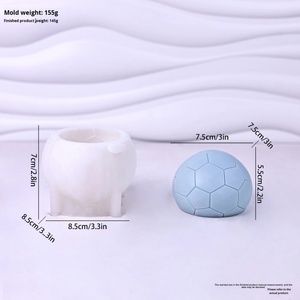 TangChu Nuevo Molde de Silicona Pequeño con Patrón de Balón de Fútbol para Velas de Aromaterapia, Molde de Compresión Artesanal para Difusores de Yeso - Product Image 6