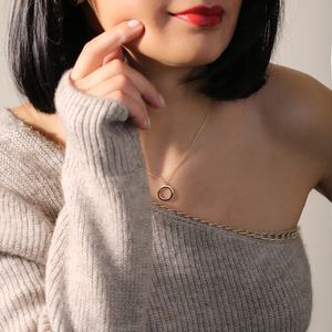 Collier à breloques en argent uni rond creux en gros 925 bijoux en argent sterling turc fait à la main - Product Image 4