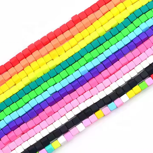 Xinyi all'ingrosso grande foro 6x6mm quadrati nuovi fai da te perline di <span class=keywords><strong>argilla</strong></span> <span class=keywords><strong>polimerica</strong></span> stampa perline sfuse colore Mix <span class=keywords><strong>per</strong></span> <span class=keywords><strong>gioielli</strong></span> che fanno perline Heishi - Product Image 1