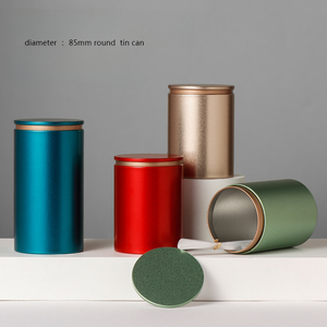 RTS 85 mm Diameter Wholesale Empty Round Metal Tea Tin Can Packaging Box - Product Image 2