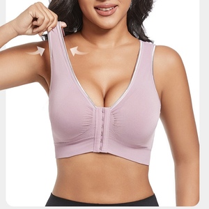 Hollow Mesh Breathable Sports Yoga Underwear Women's Plus Size Non-steel Ring Front Button Bra Thin Section Fashion - Product Image 3