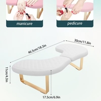 Repose-main professionnel en cuir PU souple en forme de U avec technologie UV, forme liquide et fonction amovible
