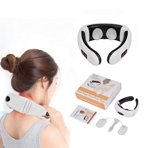Productos Inteligentes de Masaje Eléctrico para el Cuello, Pulsaciones TENS para Aliviar el Dolor, Masajeador de Cuello y Hombros con Vibración Shiatsu y Calor para Tejidos Profundos - Product Image 1