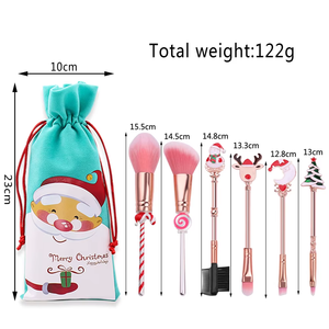 Face Makeup Brush Set Metal Handle Synthetic Hair Concealer Fan Eyeliner Compatible Custom <b>Gift</b> <b>Box</b> Professional Brushes - Product Image 2