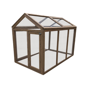 Cages et maisons pour animaux de compagnie modernes, mobiles, en bois massif, pour poulets, chats, chiens, oiseaux, avec 2 portes, roues et plateau pour la ferme et la cour - Product Image 1