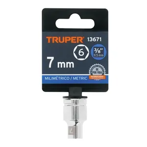 Truper 3/8 'scatola quadrata Set 6 pezzi di 7 mm a 6 punte Dado materiale riciclato per la biancheria da letto spuntini e confezioni regalo - Product Image 4