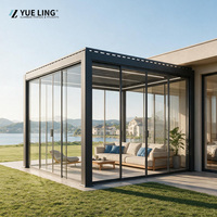 Pergola à toit à lames orientables en aluminium, taille personnalisable, pour entrepreneurs en travaux, patio arrière, isolation thermique, ombrage