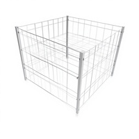 Panier de rangement en métal pour tables promotionnelles en fil métallique pour présentoirs de magasin