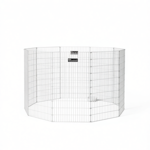 Recinto per Animali da Esterno a 10 Pannelli in Ferro Zincato Argento 21.3x39.4 Pollici - Product Image 1