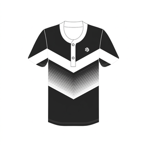 เสื้อคริกเก็ตผู้ชาย PUFFIN SPORTS แขนสั้น ลายเรขาคณิต ระบายอากาศได้ดี ผลิตจากโพลีเอสเตอร์ ติดกระดุม ทรงปกติ สำหรับผู้ใหญ่ - Product Image 1