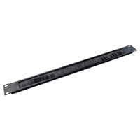 Panel Manajemen Kabel Anti Debu 1U Rack Mount Brush Cable Manager dengan Lapisan Anti-Statik untuk Kabinet Jaringan