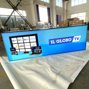 Venda Quente Personalizado Portátil Publicidade Contador Promoção Pop Up Table Stand Para Trad Mostrar LED Recepção Desk - Product Image 4