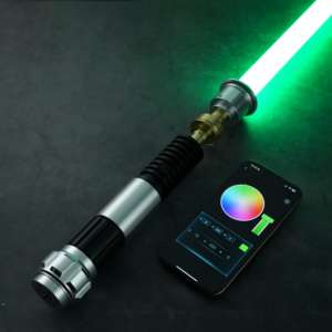 <span class=keywords><strong>Obi</strong></span> <span class=keywords><strong>Wan</strong></span> Skywalker ไฟ LED RGB เปลี่ยนสีของเล่นไลท์เซเบอร์พร้อมเอฟเฟคเสียงหลายใบพัดสีฟ้าสำหรับตัวแทนจำหน่าย - Product Image 2