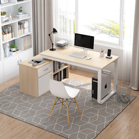 Bureau en L, bureau de maison, bureau de bureau avec tiroirs de rangement, ensembles de meubles de bureau